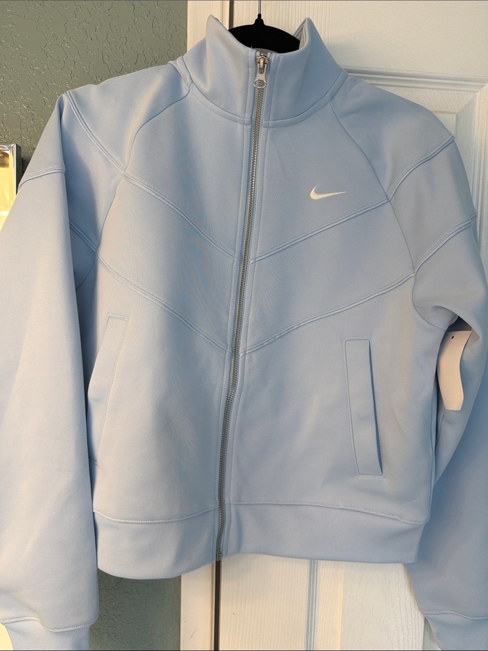 Nike Pale Blue Full-Zip Track Jacket with Swoosh